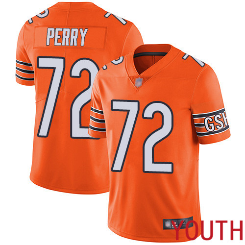 Chicago Bears Limited Orange Youth William Perry Alternate Jersey NFL Football #72 Vapor Untouchable